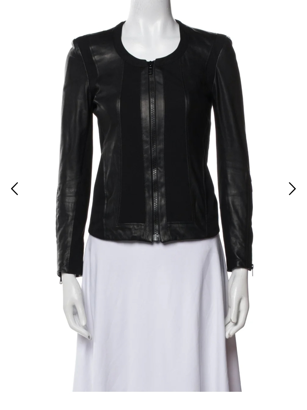 Helmut Lang Black Leather Zip-Front Jacket